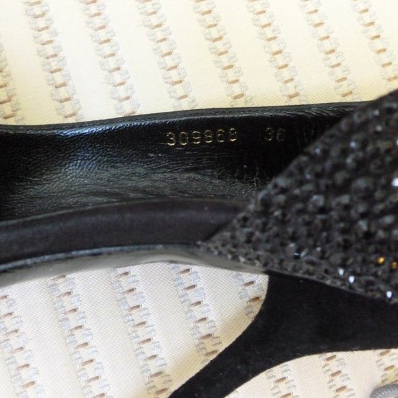 Gucci Black Crystal D'Orsay High Heel Pumps HOST PICK! - Picture 9 of 12